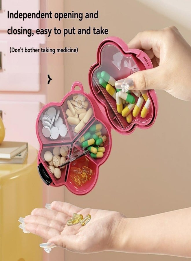 XIBO Mini Pill Organizer Travel Medicine Organizer Portable Seven Days Plastic Storage Container with Compartments. - Image 4